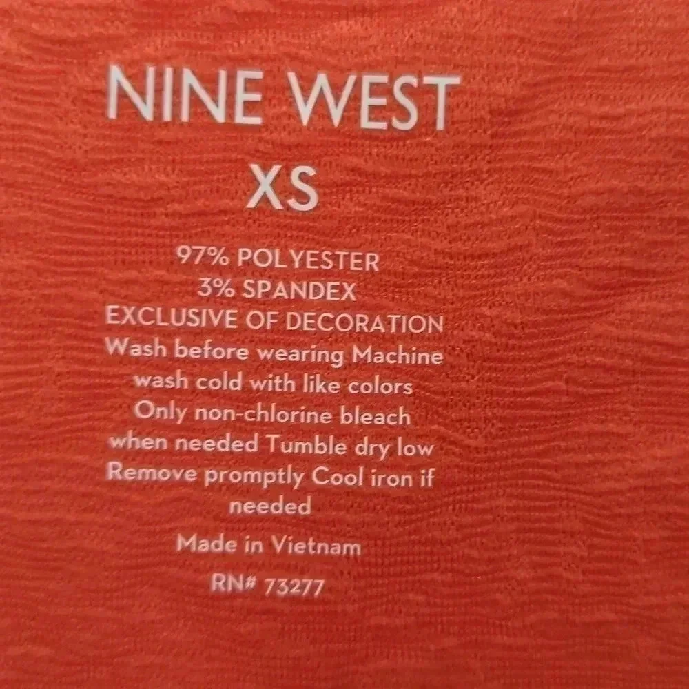 NINE West women's coral blouse xsmall